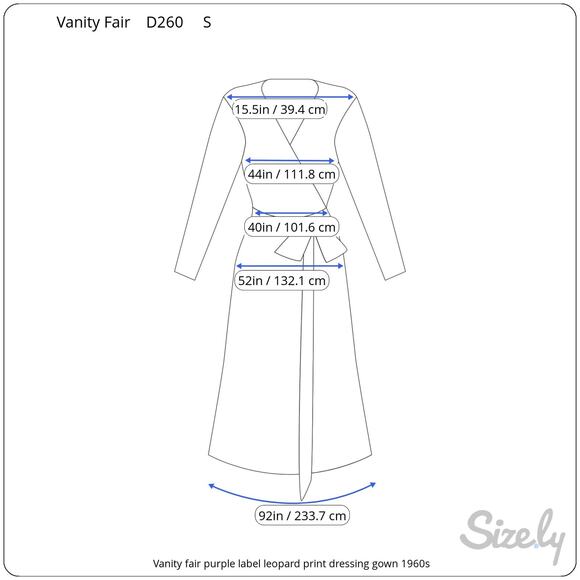 Vanity fair purple label leopard print dressing gown 1960s - Picture 10 of 10